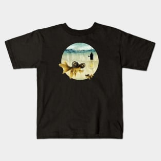 Fisheye lens with a light bulb Kids T-Shirt